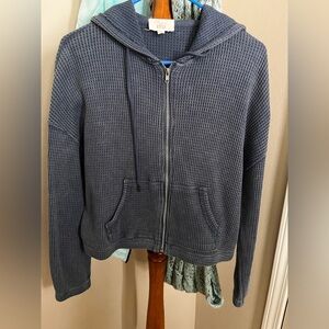 Hippie Rose Navy Waffle Knit Sweater